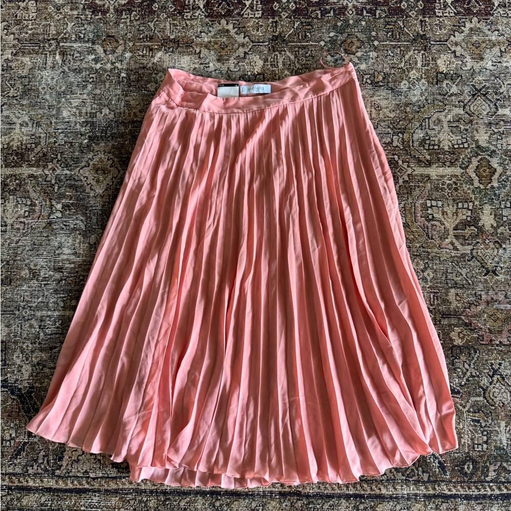 Pink Pleated Skirt